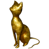 Gold-Plated Cat Statue