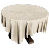 Table with White Cloth